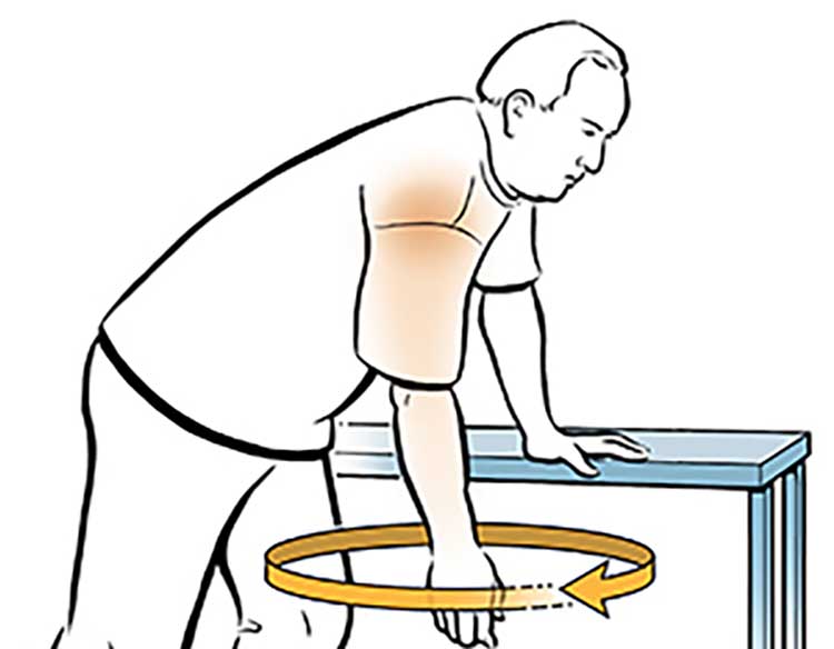 چرخش آرام شانه