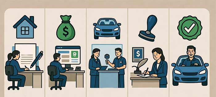 مراحل گام به گام نقل و انتقال خودرو